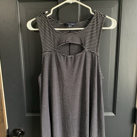 American Eagle Soft & Sexy Women XL Dress Ribbed Knit Cut Out - Picture 2 of 7